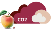 Große CO2-Wolke in rot